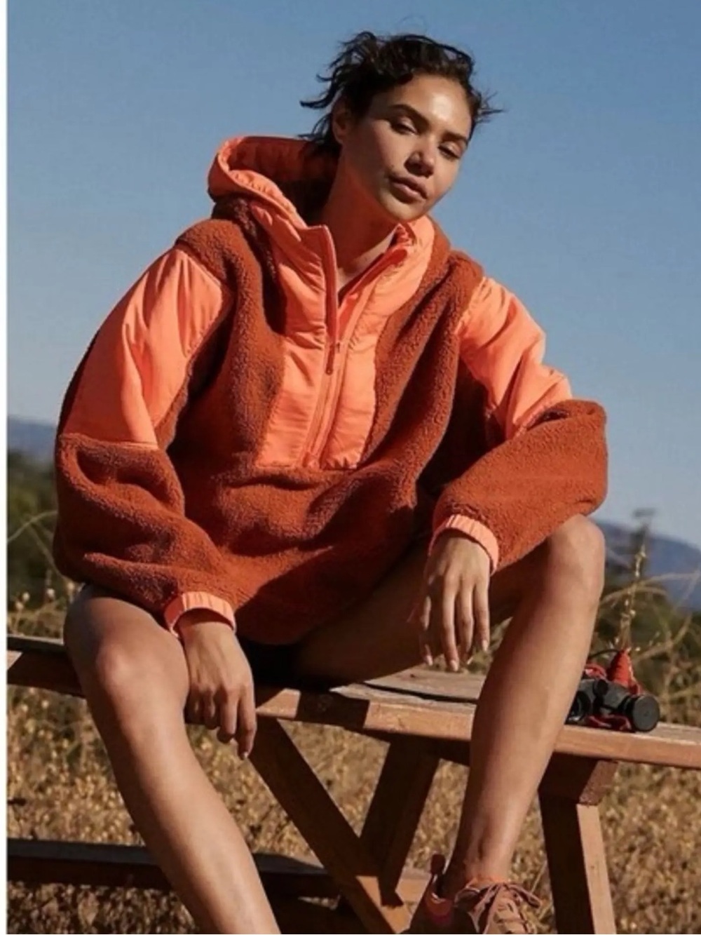 Free People FP Movement Lead The Pack Fleece Pullover LARGE